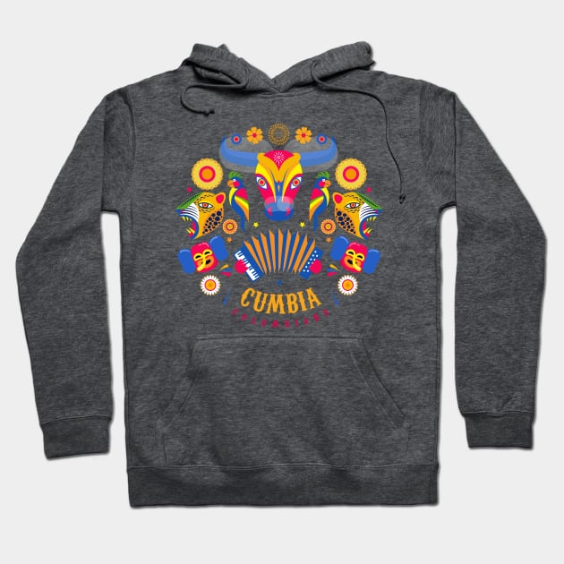 Cumbia colombiana - colombian music - fiesta design Hoodie by verde